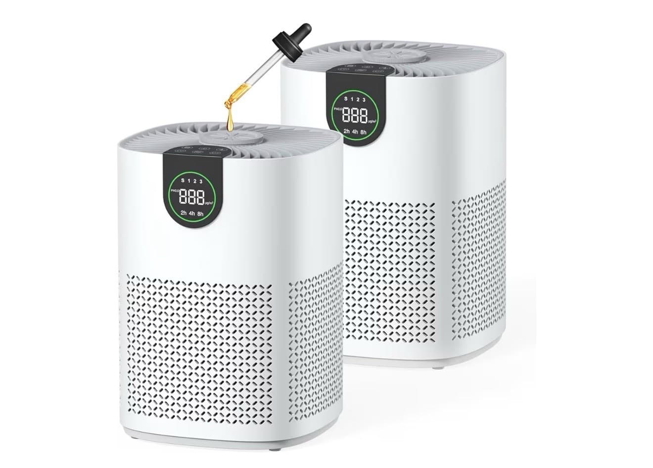 VEWIOR 2 Pack Air Purifiers for Home Air for Bedroom Large 1200 Sqft W H13