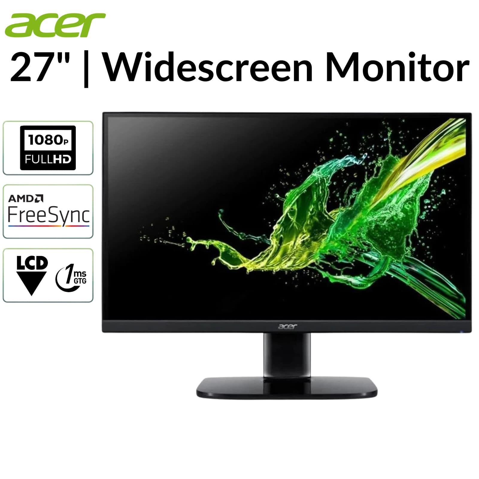 Acer KA272 G0 27" LCD Monitor 1920x1080 120Hz 250 Nit Widescreen