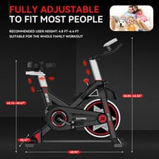 Fitness Bike Exercise Bike Indoor Cycling Stationary Bike Cardio Workout Bike 8