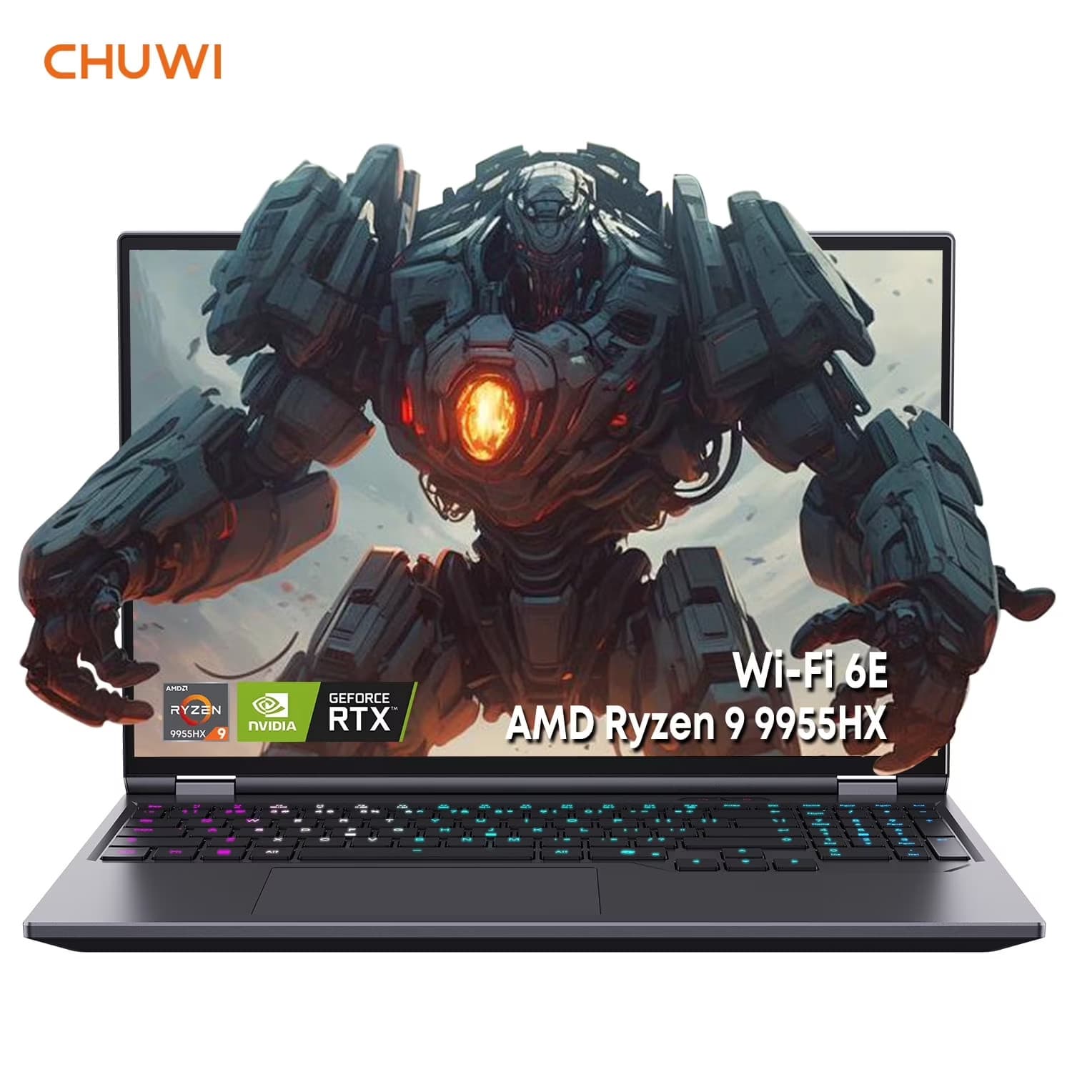 CHUWI 2025 GameBook AMD Ryzen 9 9955HX 16" Gaming Laptop,RTX-5070Ti Laptop GPU N