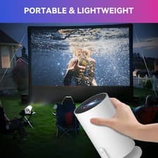 4K 1080P Mini Projector 10000 Lumen LED WiFi Bluetooth UHD Portable Home Theater 8