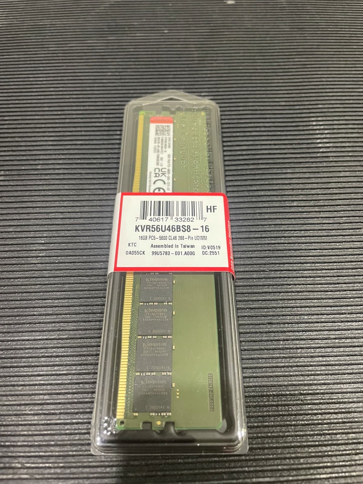 Kingston Desktop DDR5 5600Mhz KVR56U46BS8-16