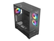 Rosewill ACA501 Mid Tower ATX Gaming PC Computer Case Black, 3 Addressable F 5