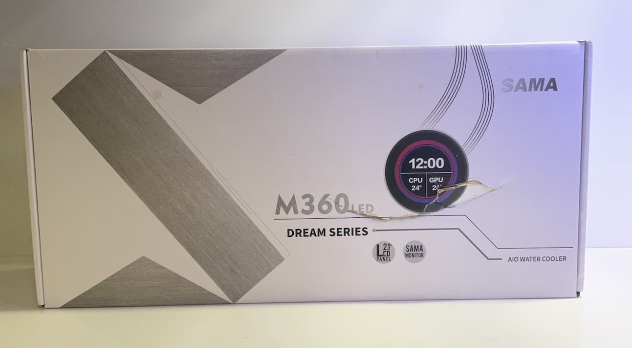 SAMA SM360LD White AIO CPU Liquid Cooler 360MM ARGB LCD display 3x PWM fans