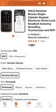Kwikset Halo Wi-Fi Smart Lock Touchscreen Keyless Deadbolt Venetian Bronze read
