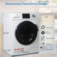 Smad 2.7 Cu. Ft Compact Front Load Washing Machine Technology 36 Mins Quick Wash 8