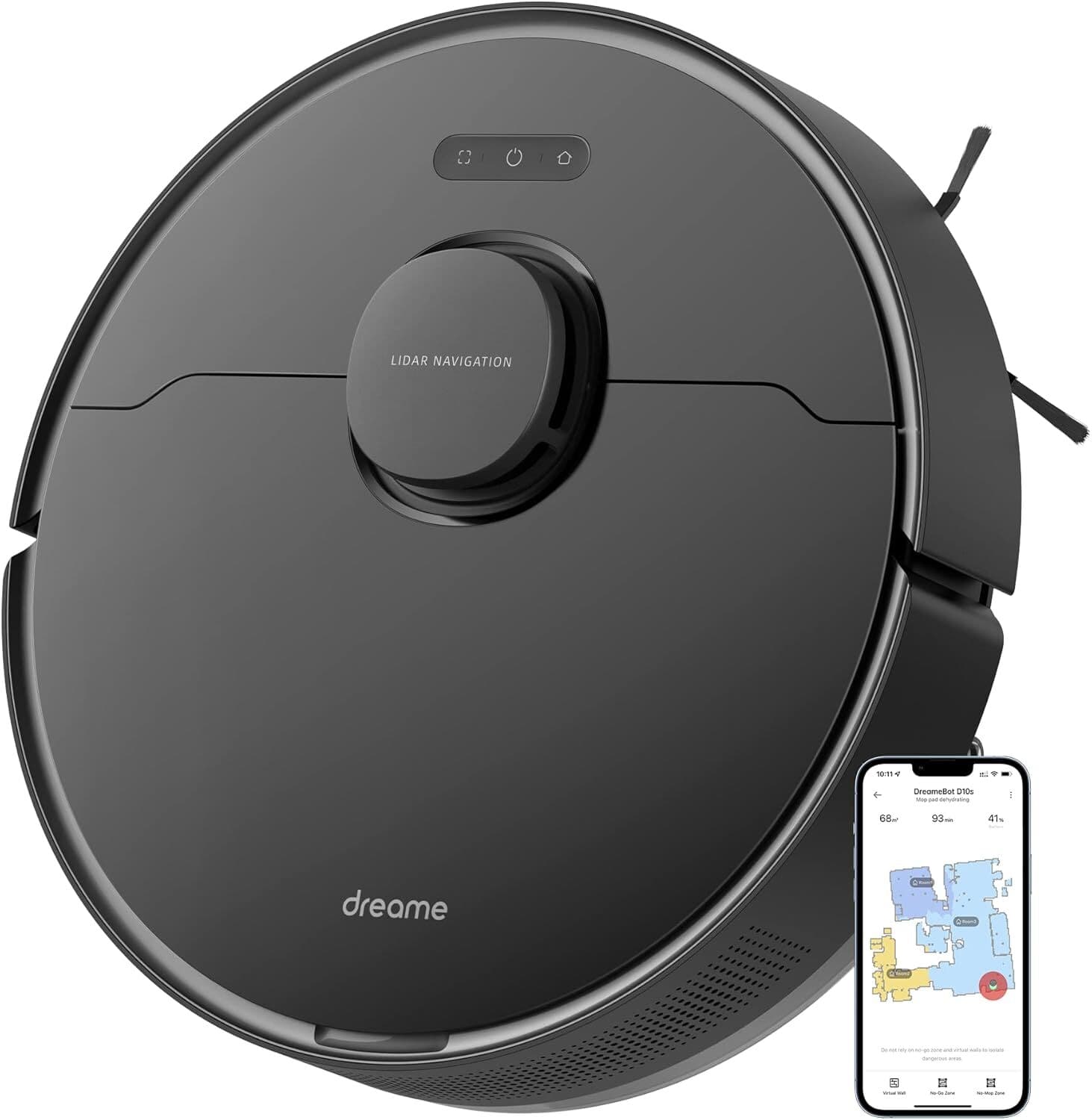 DREAME D10s Pro Robot Vacuum Cleaner and Mop 5000Pa Suction LDS Navigation