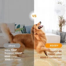 Mini Projector 10000 Lumen LED 4K 1080P WiFi Bluetooth UHD Portable Home Theater 2