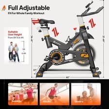 Home Stationary Bike Upright Exercise Bike Indoor Cycling Cardio Workout Bike 14