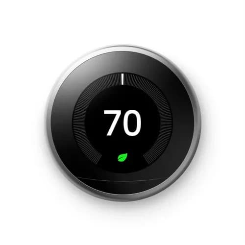 Google Nest 3rd Gen Learning Thermostat Smart Stainless Steel T3007ES