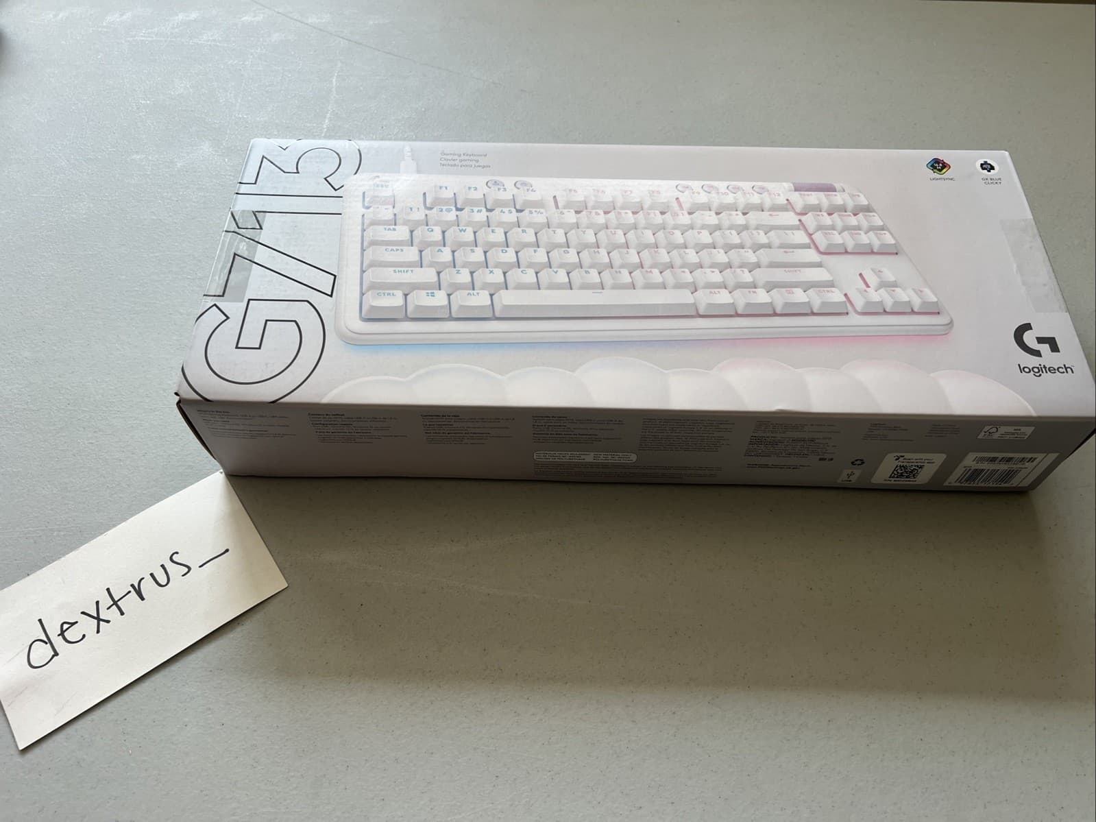 Logitech G TKL wired Mechanical Gaming Keyboard White Mist GX Blue In Hand!