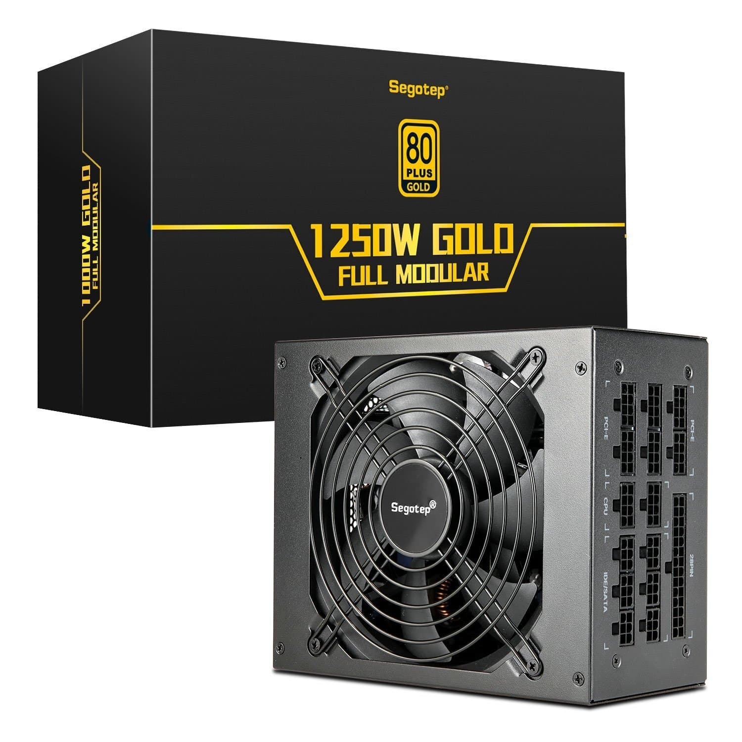 Segotep 1250W ATX Fully Modular Gaming Power Supply Unit 80 Gold Certified PSU