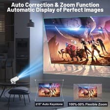 Mini Projector WIFI 6 and Bluetooth 4K 1080P 130'' Screen Movie Projector 11