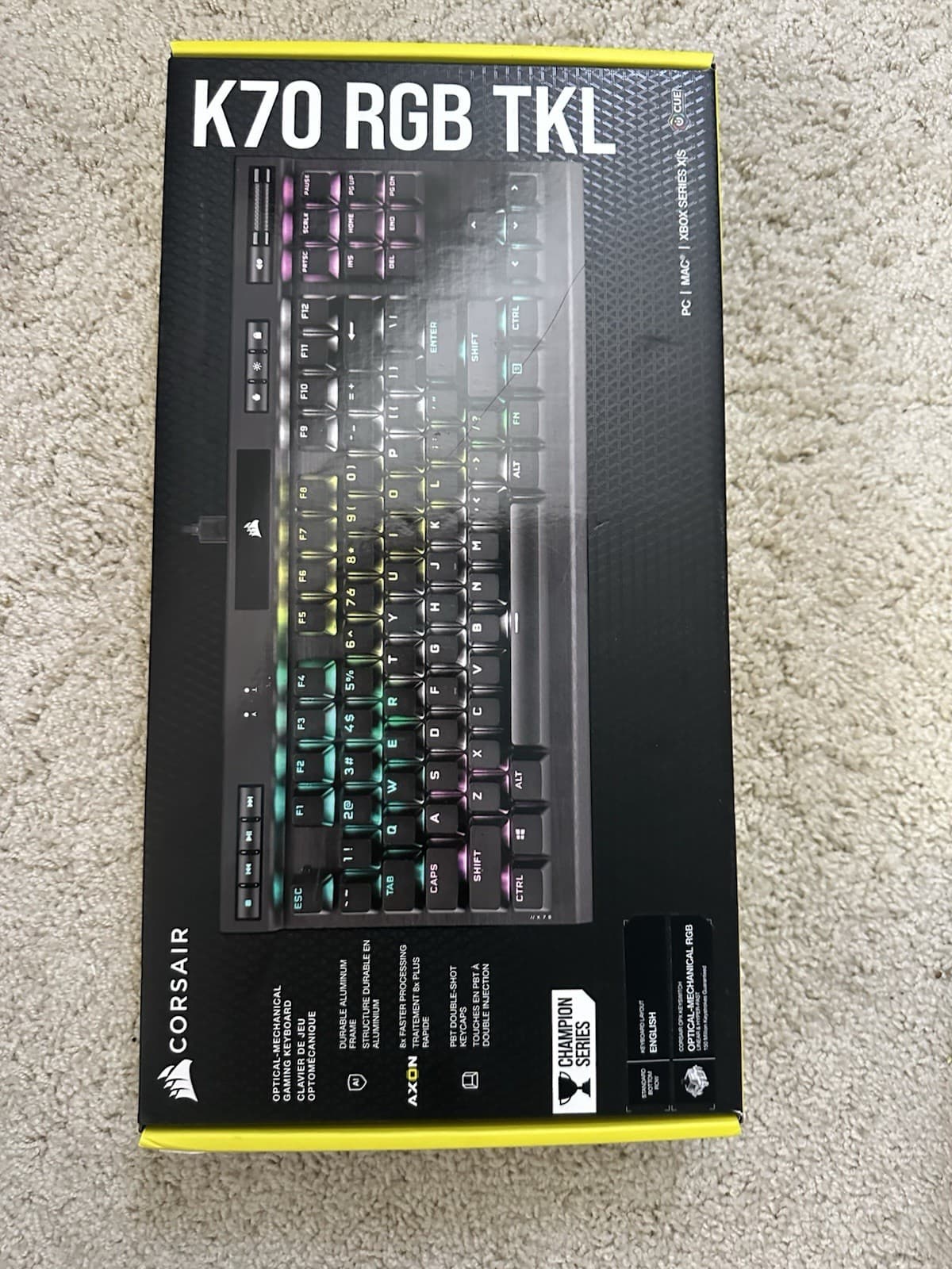 Corsair Corsair K70 RGB TKL Champion Series Optical Mechanical Gaming Keyboard