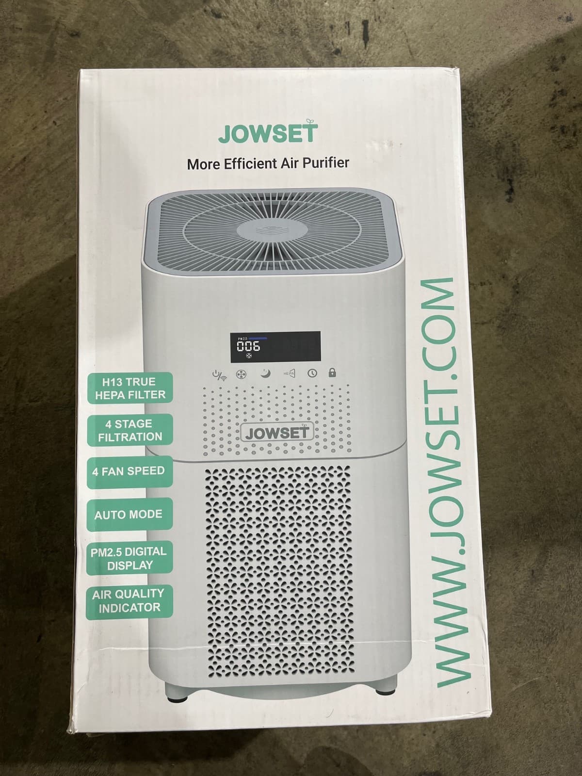 JOWSET Air Purifier for 3000 Sqft, H13 True HEPA Filter 24dB Sleep Mode