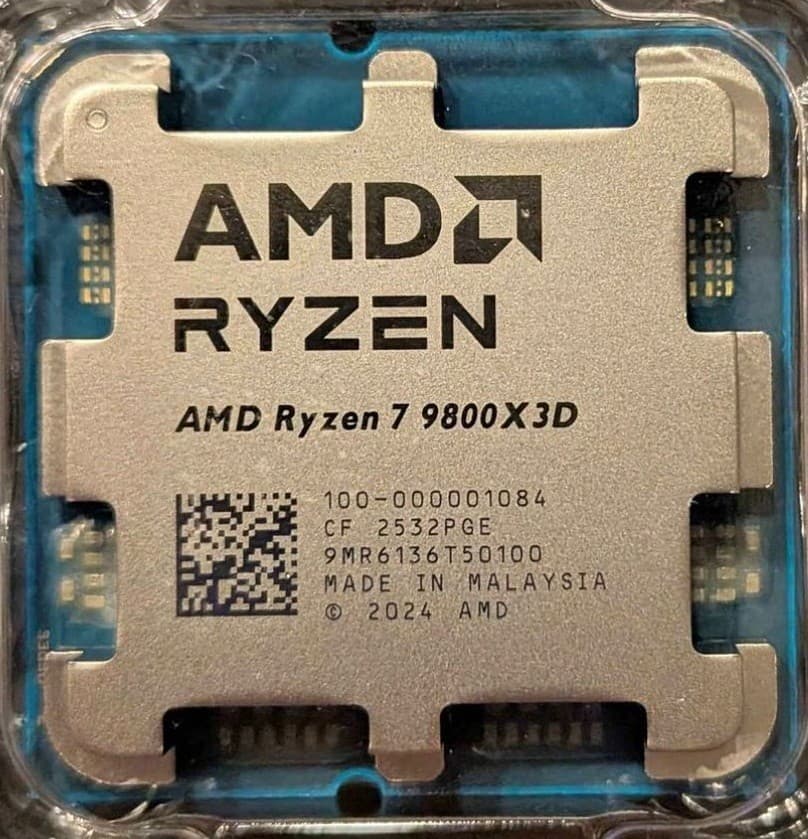 AMD Ryzen 7 9800X3D 8-Core 16-Thread AM5 CPU Processor Unused