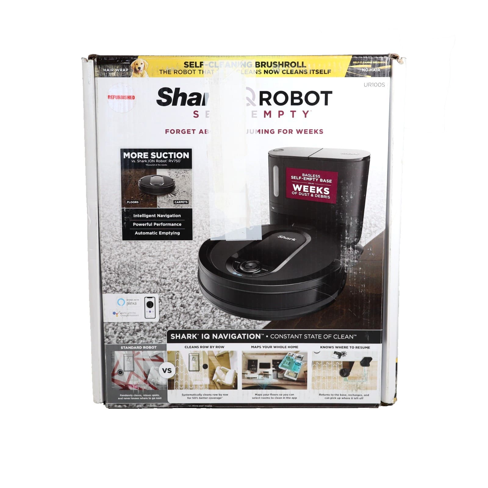 Shark IQ Self-Emptying Robot Vacuum UR1000SR App - Professionally Reconditioned!