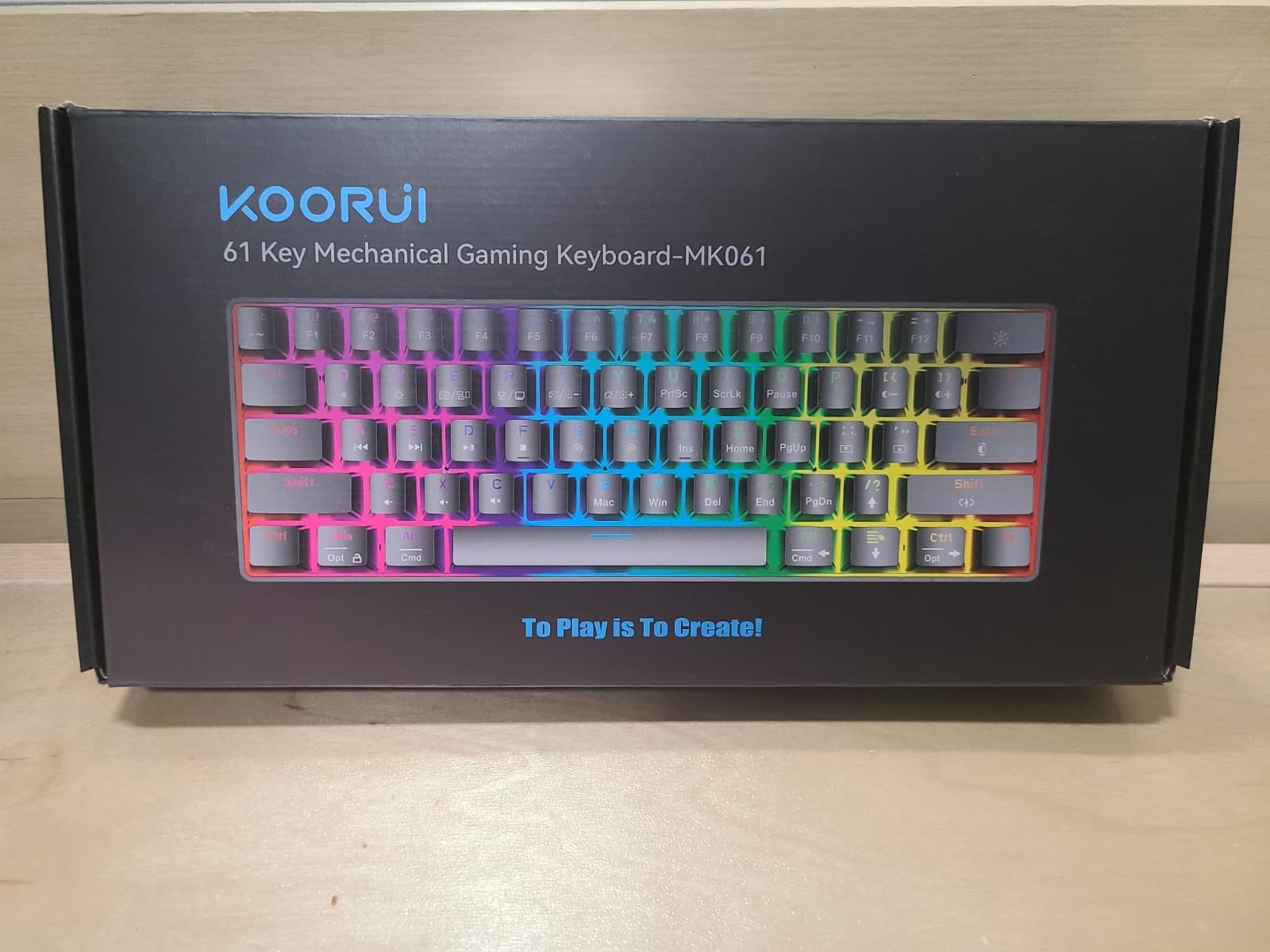 Koorui MK061 61-Key RGB Mechanical Gaming Keyboard Compact Layout