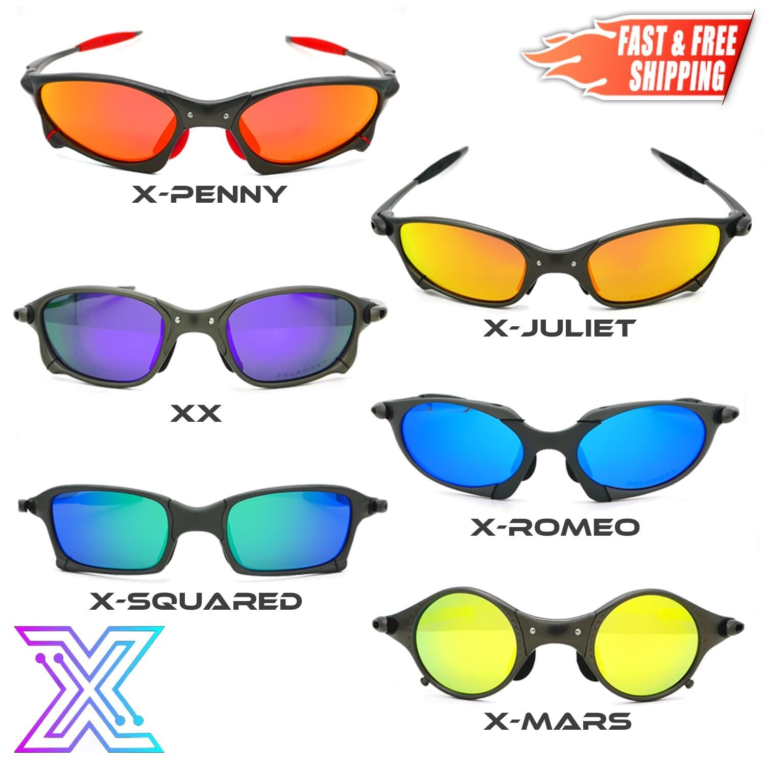 Metal X Polarized UV400 Sunglasses w Choice of Iridium Lenses Cyclops⭐️⭐️⭐️⭐️⭐️