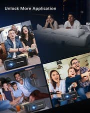 4K Projector 50000LMS 1080P 3D 5G WiFi Bluetooth Video Home Theater 230" Display 8