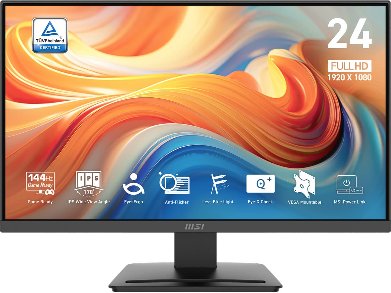 MSI PRO MP243L E14 24-inch IPS 1920 x 1080 (FHD) Gaming Office Monitor, 144Hz, A