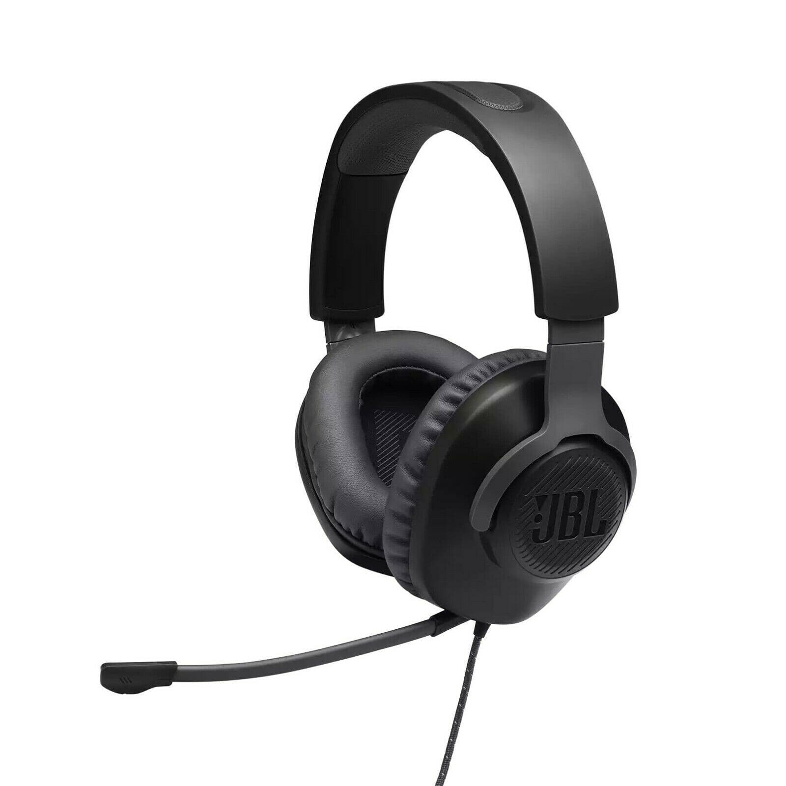 JBL Quantum 100 Wired Over-Ear Gaming Headset Detachable Boom Mic, Black