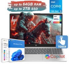 HP Laptop Computer 15.6" Touch 10-Core Intel i5 Up Win Pro