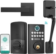Front Door Lock Set Handle WiFi Keyless Entry Digital Keypad Smart Deadbolt 2