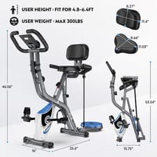 Fitness Exercise Bike Indoor Cycling Stationary Bicycle Home Cardio Workout Bike 7