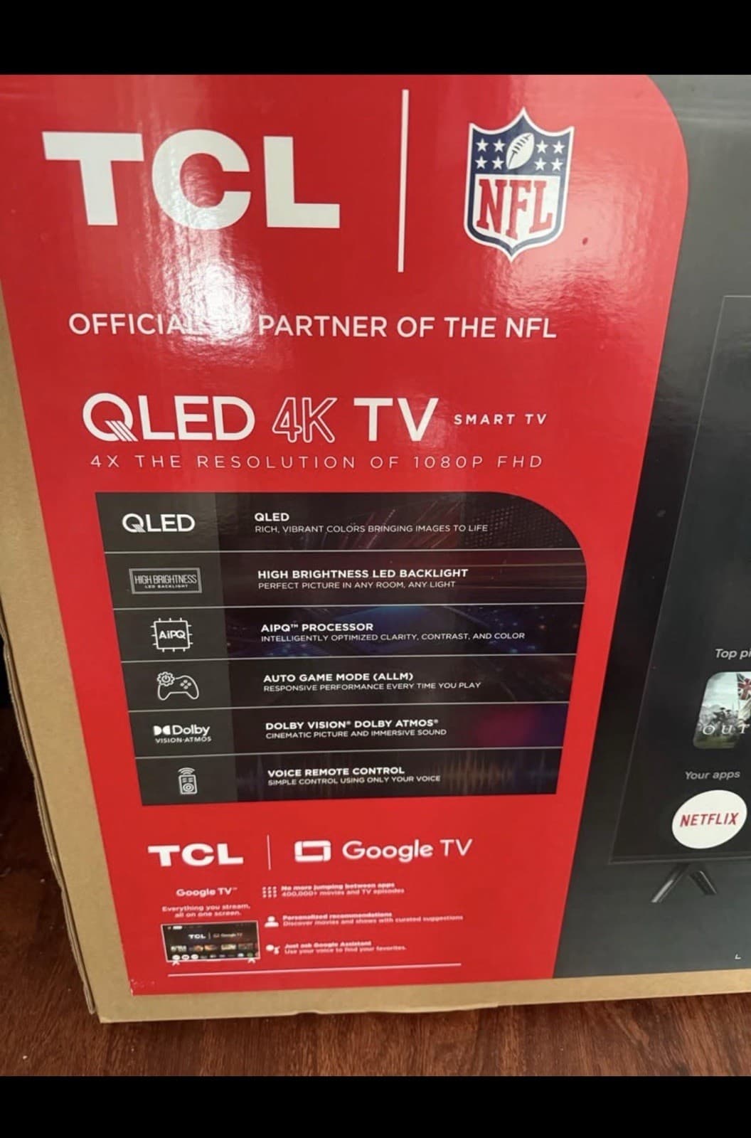 TCL QLED 4K Smart Google TV 43 inch