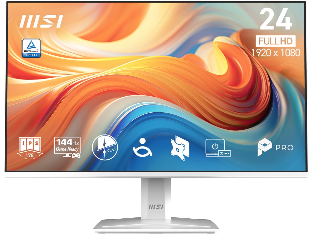 MSI PRO MP243W E14 24-inch IPS 1920 x 1080 (FHD) Computer Monitor, 144Hz, Adapti