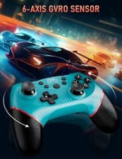 Diswoe Switch Pro Controller, Wireless Controller for Gamepad, 6