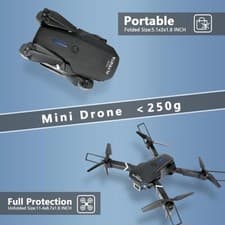Mini Drone Camera HD 1080P Foldable Quadcopter 1 Battery 2
