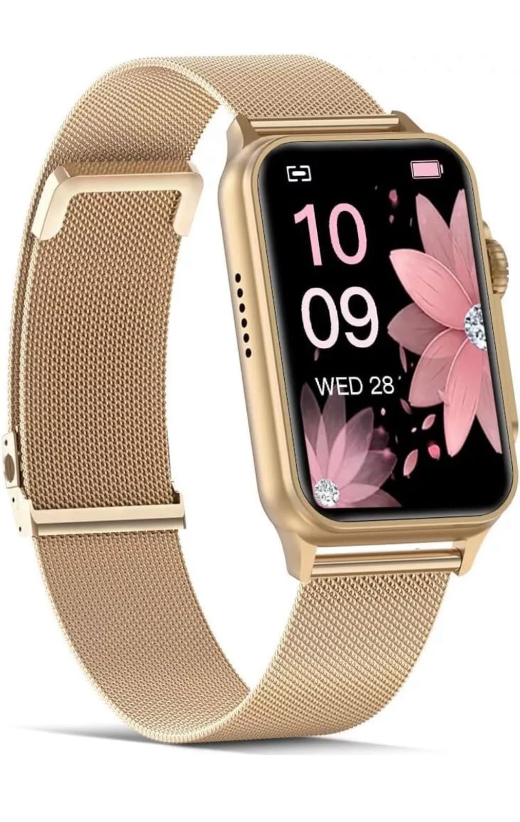 FitVII Nexa Fitness Tracker Answer Calls, Smart Watch upgraded Rose Gold Band