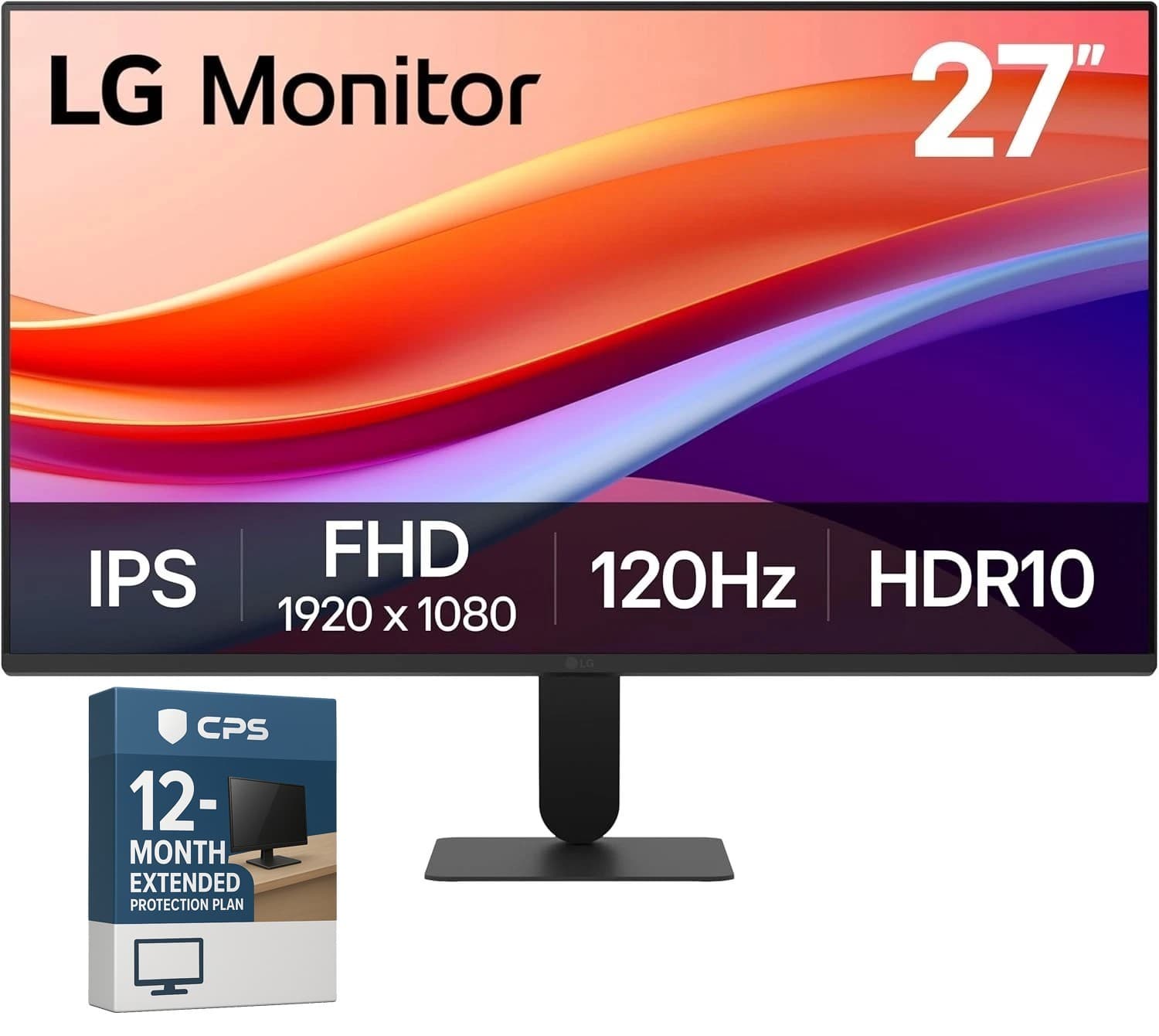 LG 27 inch 120Hz 1ms Gaming Monitor 1-Year CPS Extended