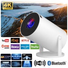 4K 1080P Mini Projector 10000 Lumen LED WiFi Bluetooth UHD Portable Home Theater 2