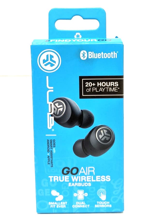 JLab GO Air True Wireless Earbuds – Black – 20 Hours – Bluetooth