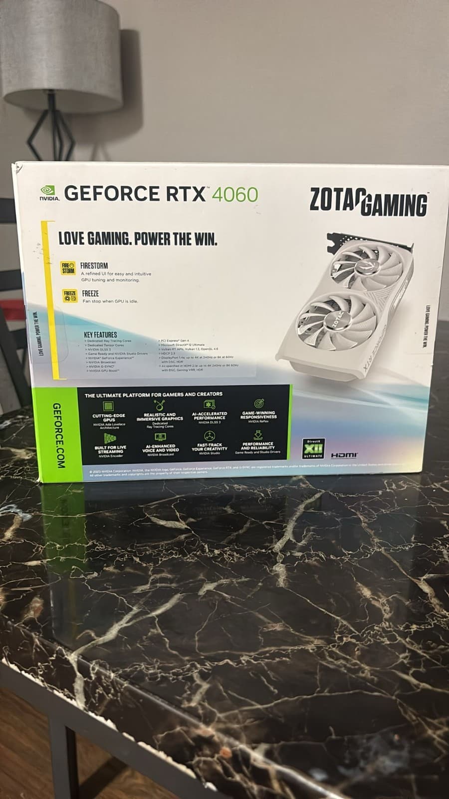 ZOTAC GAMING GeForce RTX 4060 Ti Twin Edge OC White Edition GDDR6...