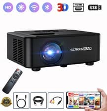 4K Projector 50000LMS 1080P 3D 5G WiFi Bluetooth Video Home Theater 230" Display