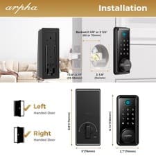 ARPHA Smart Door Lock Fingerprint Electronic Keypad Deadbolt Keyless App Control 7