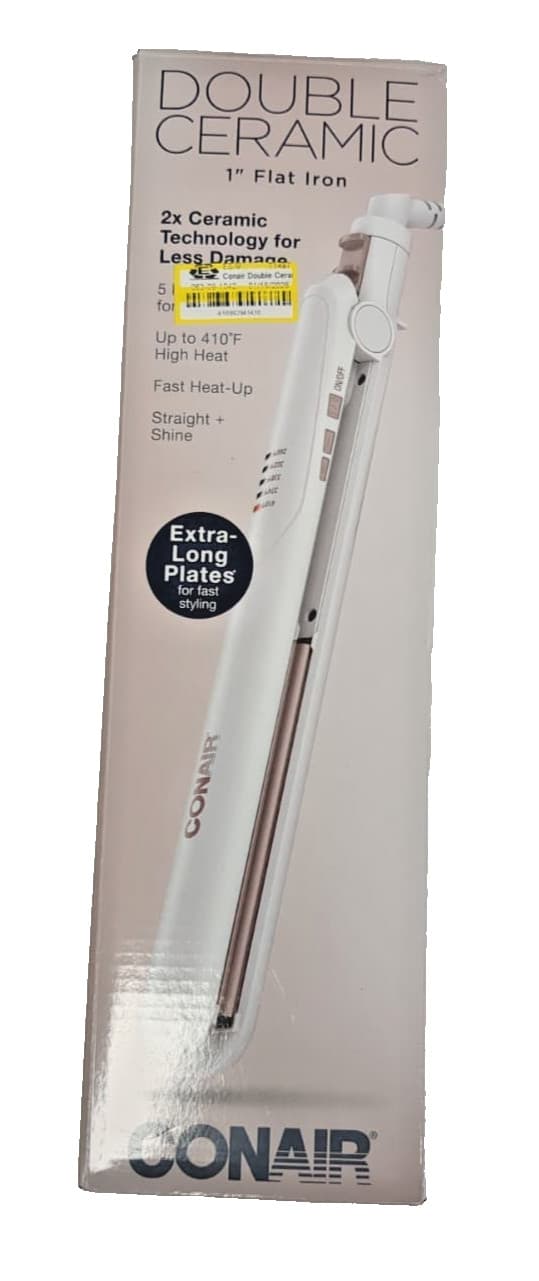 Conair Double Ceramic Hair Straightener Flat Iron 1 Inch