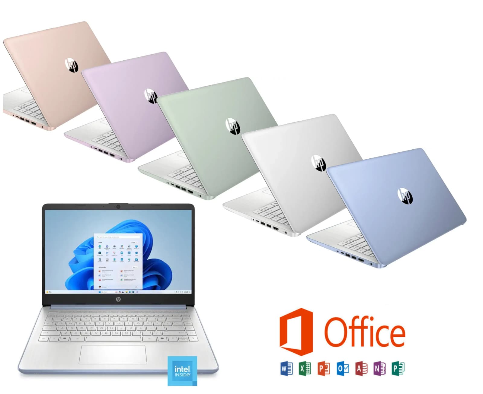 HP 14" Intel 3.6GHz Turbo Windows 11 MS Office