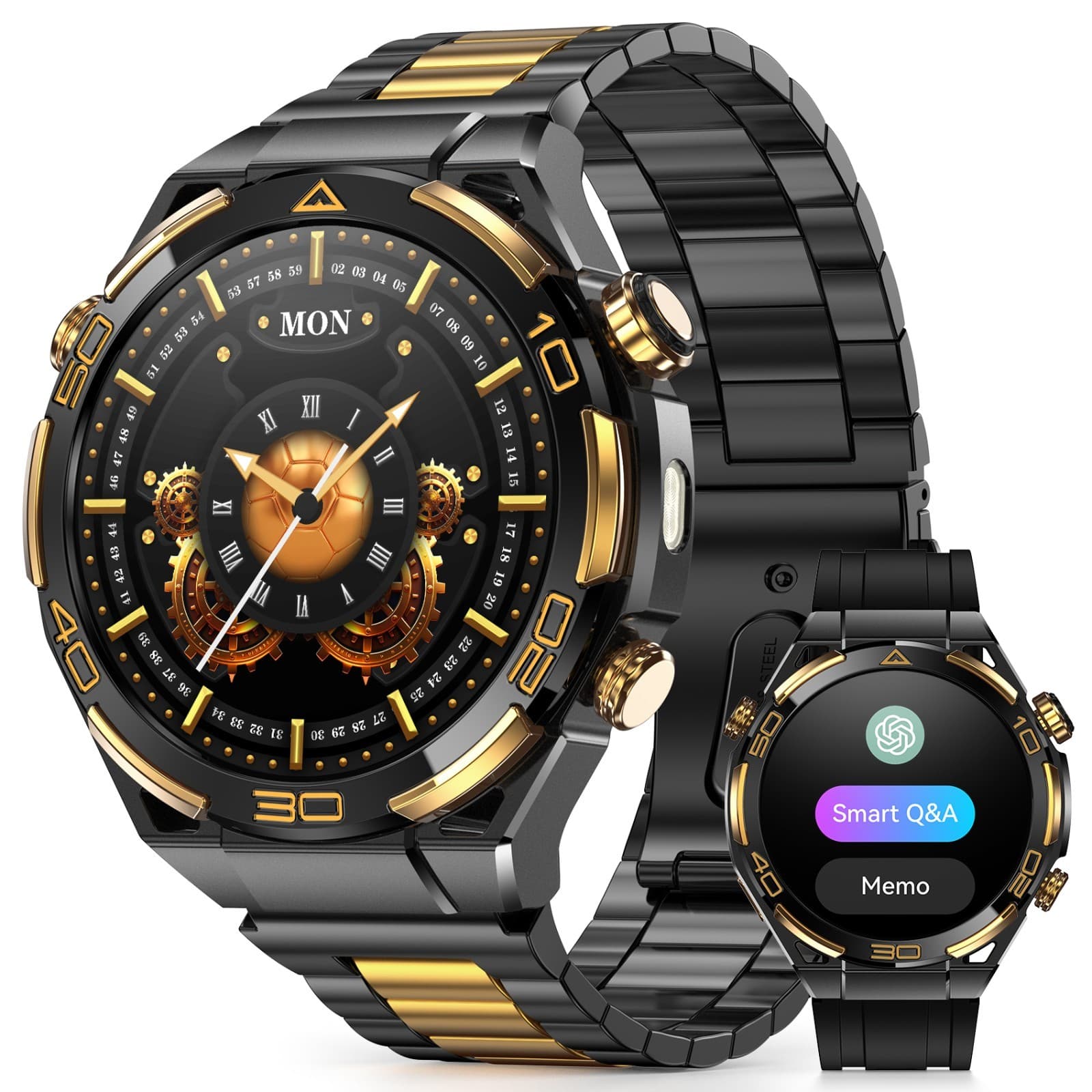 Blackview Men Tactical Smart Watch W90PRO GPS 900mAh 20-Day Battery Life
