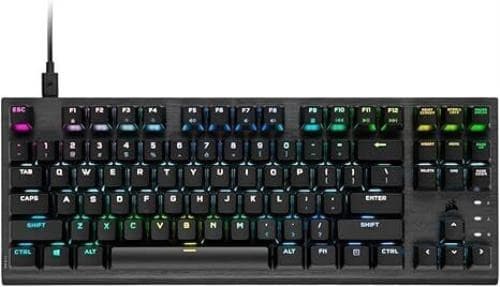 Corsair K60 RGB TKL RGB Tenkeyless Optical-Mechanical Wired Gaming Keyboard