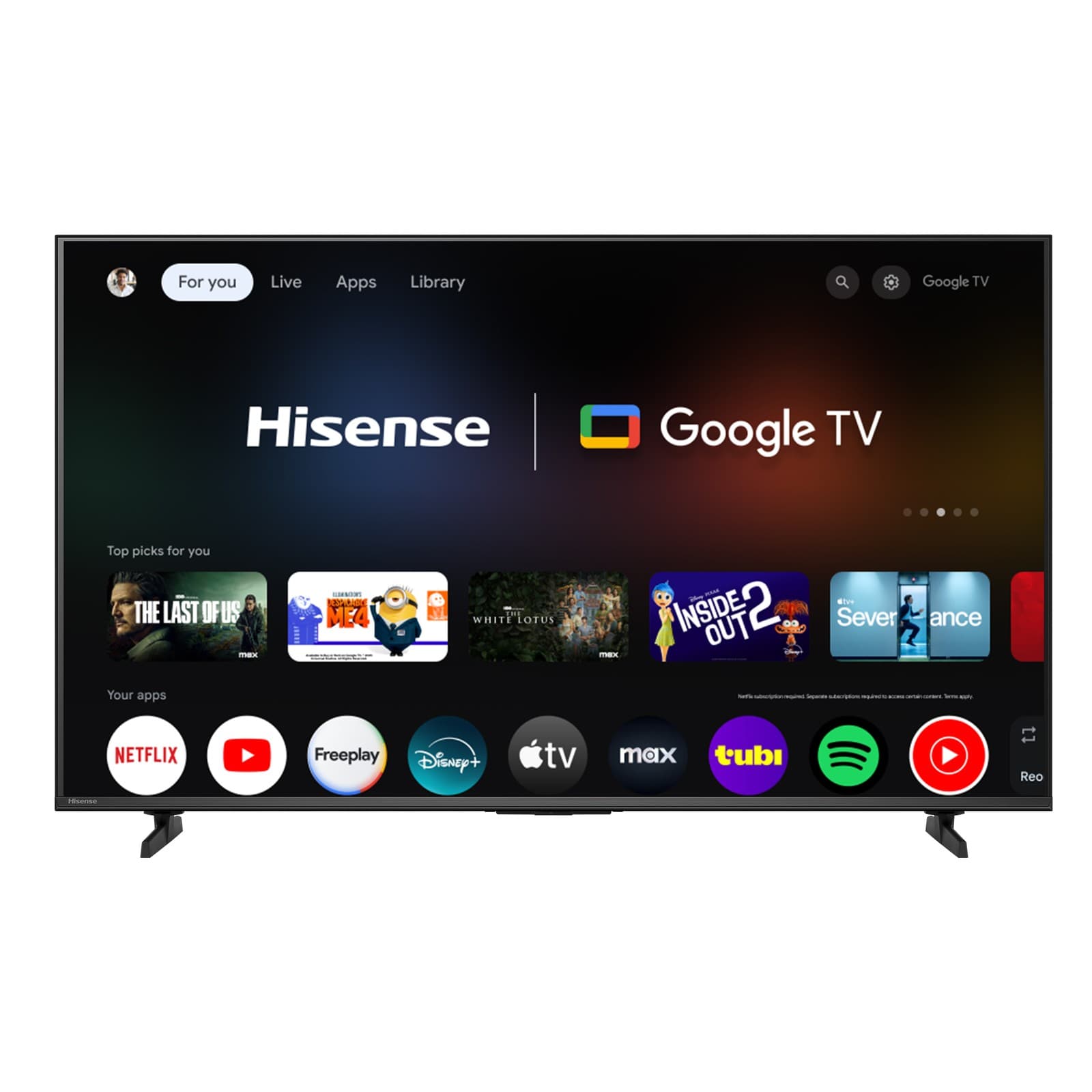 Hisense 50" Class 4K 2160p 60Hz UHD LED Google Smart TV 50H5BG