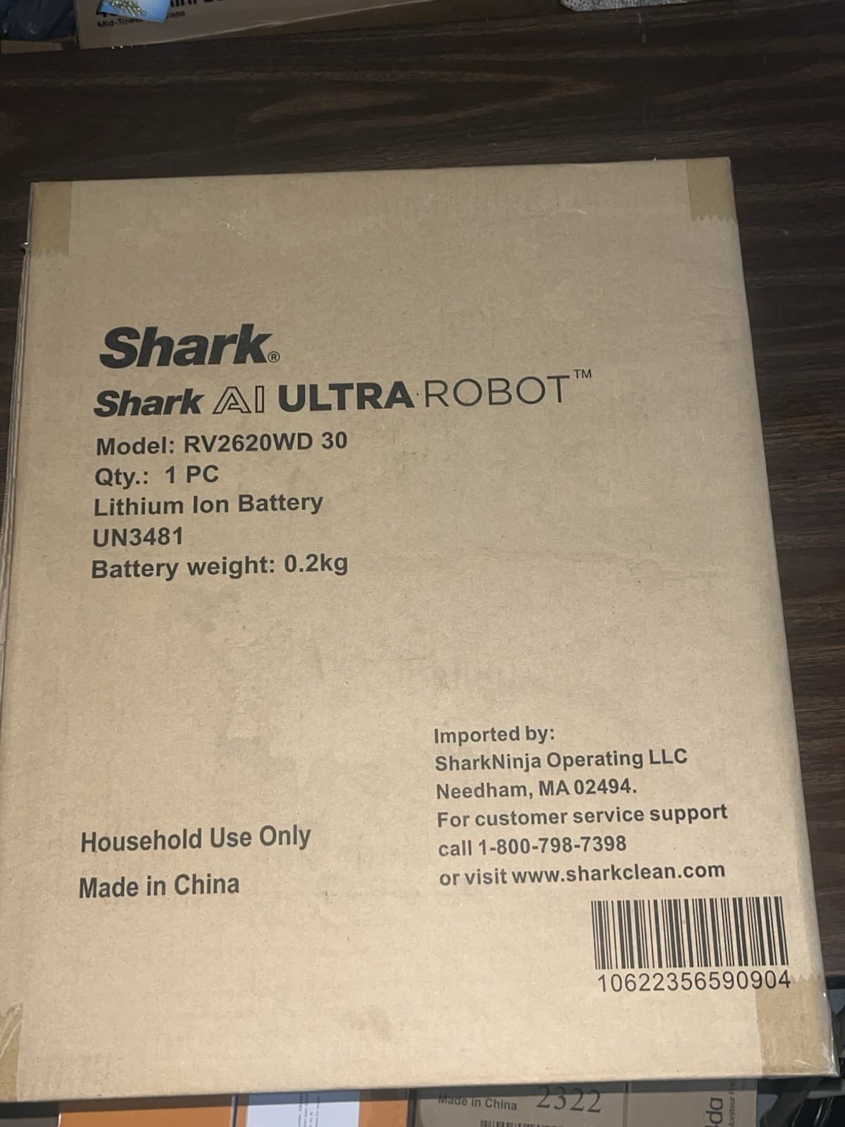 Shark AI Ultra Robot Vacuum - Black (RV2620WD)