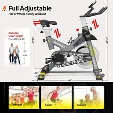 Home Stationary Bike Upright Exercise Bike Indoor Cycling Cardio Workout Bike 4