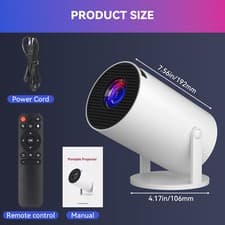 4K 1080P Mini Projector 10000 Lumen LED WiFi Bluetooth UHD Portable Home Theater 6
