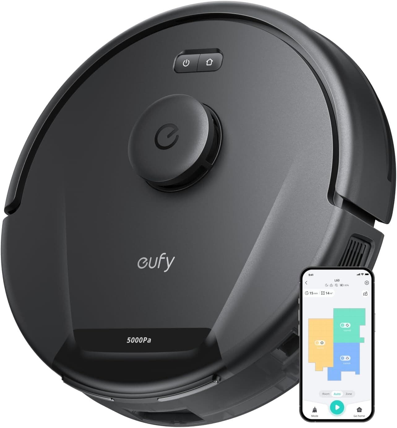 eufy L60 Robot Vacuum 5000Pa iPath Laser Navigation Cleaner-Certified Refurbish