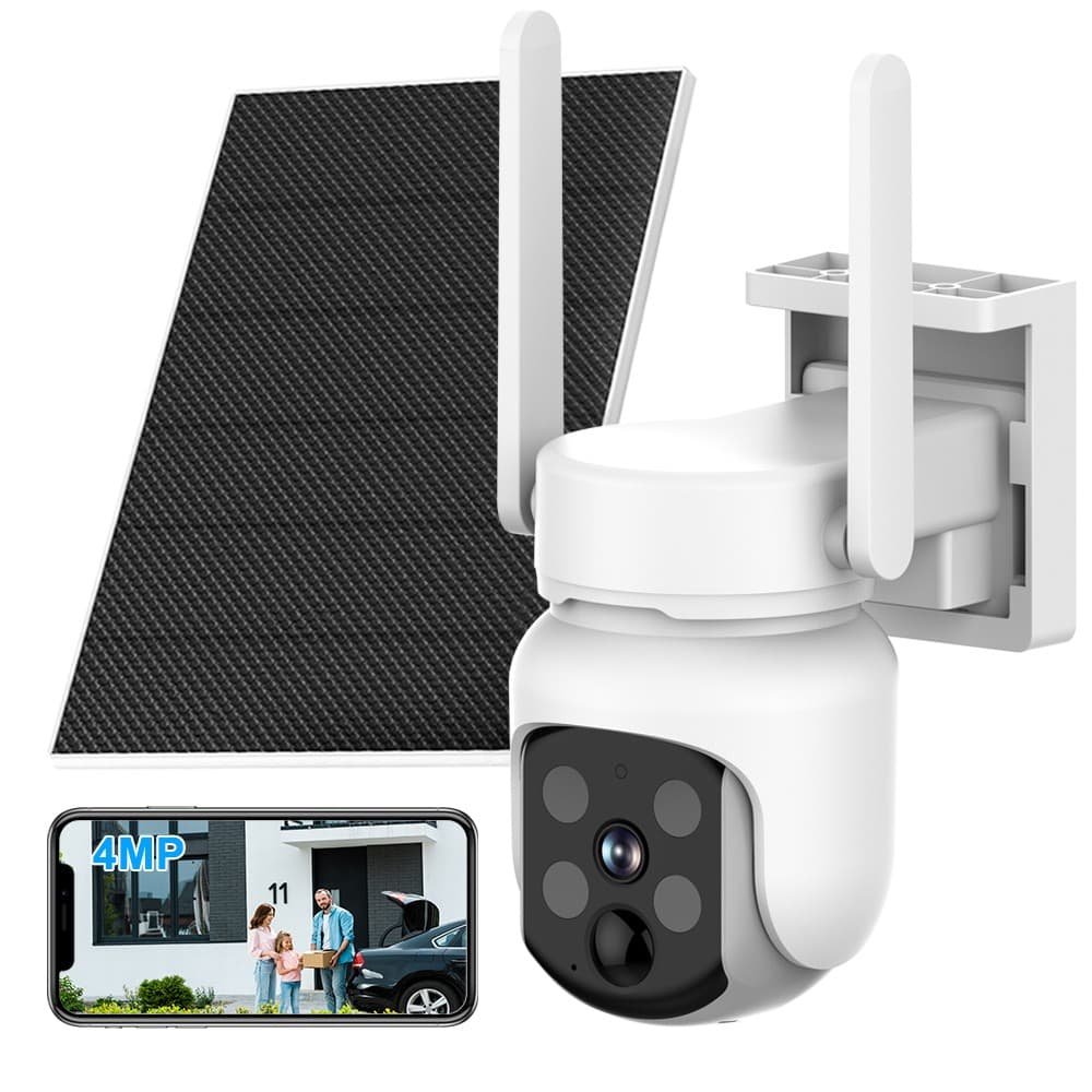 Hiseeu WIFI Solar Battery Outdoor 4MP HD Wireless Security Camera 2Way Audio